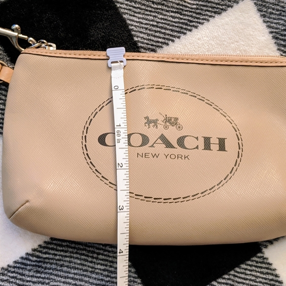 Coach Coated Canvas Tan Wristlet - Picture 11 of 11
